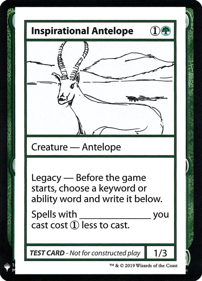 Inspirational Antelope [Mystery Booster Playtest Cards] | L.A. Mood Comics and Games