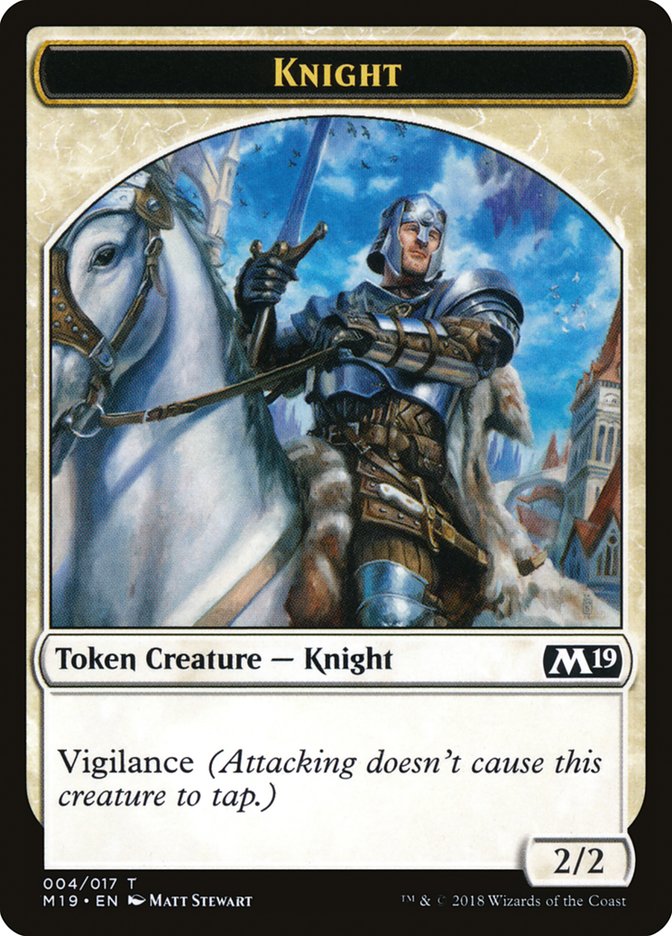 Knight Token [Core Set 2019 Tokens] | L.A. Mood Comics and Games