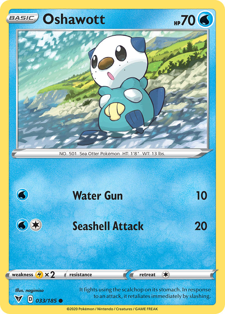 Oshawott (033/185) [Sword & Shield: Vivid Voltage] | L.A. Mood Comics and Games