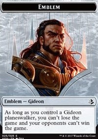 Gideon of the Trials Emblem // Zombie Double-Sided Token [Amonkhet Tokens] | L.A. Mood Comics and Games