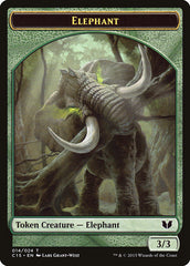 Zombie // Elephant Double-Sided Token [Commander 2015 Tokens] | L.A. Mood Comics and Games