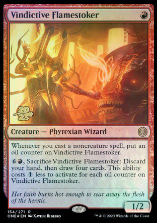 Vindictive Flamestoker [Phyrexia: All Will Be One Prerelease Promos] | L.A. Mood Comics and Games