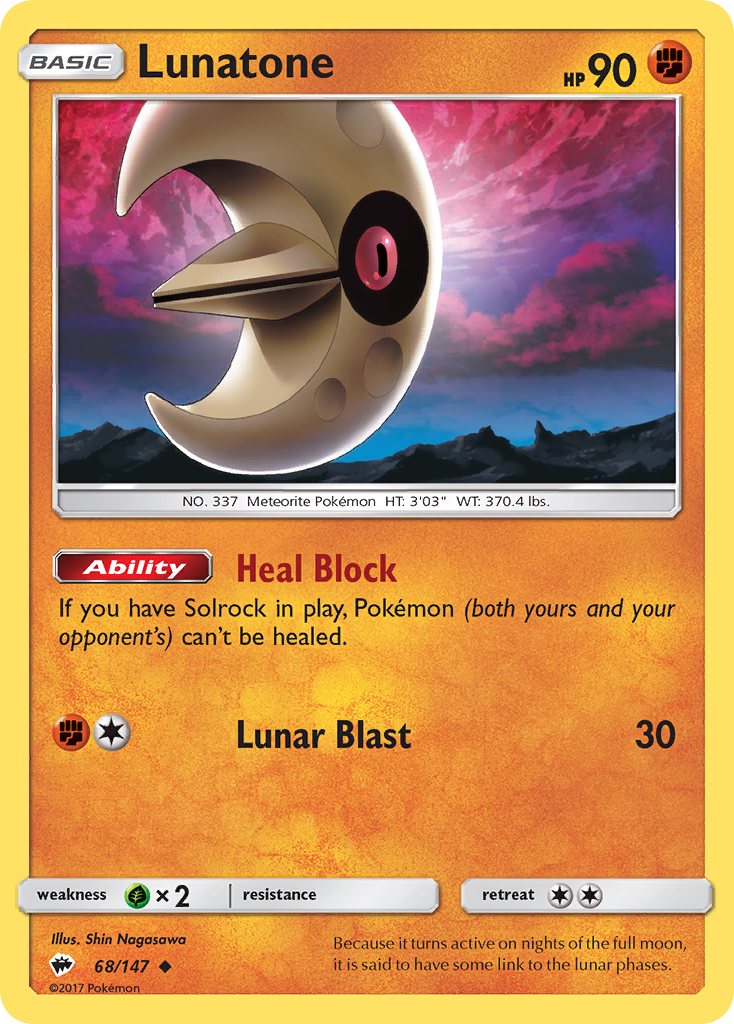 Lunatone (68/147) [Sun & Moon: Burning Shadows] | L.A. Mood Comics and Games