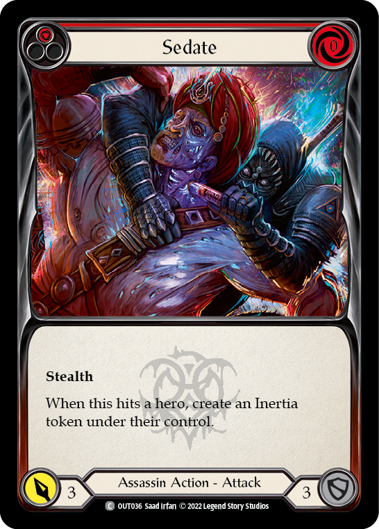 Sedate (Red) [OUT036] (Outsiders)  Rainbow Foil | L.A. Mood Comics and Games