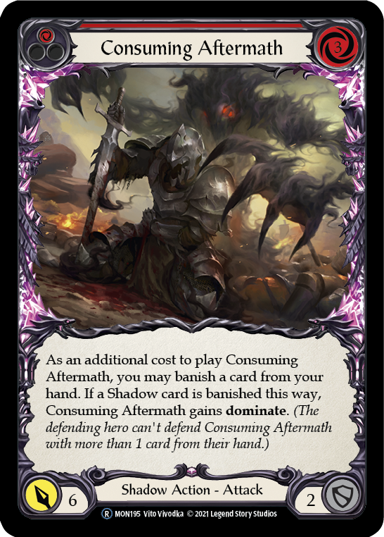 Consuming Aftermath (Red) [U-MON195-RF] (Monarch Unlimited)  Unlimited Rainbow Foil | L.A. Mood Comics and Games