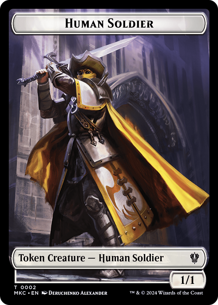 City's Blessing // Human Soldier Double-Sided Token [Murders at Karlov Manor Commander Tokens] | L.A. Mood Comics and Games