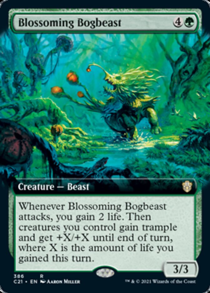 Blossoming Bogbeast (Extended Art) [Commander 2021] | L.A. Mood Comics and Games