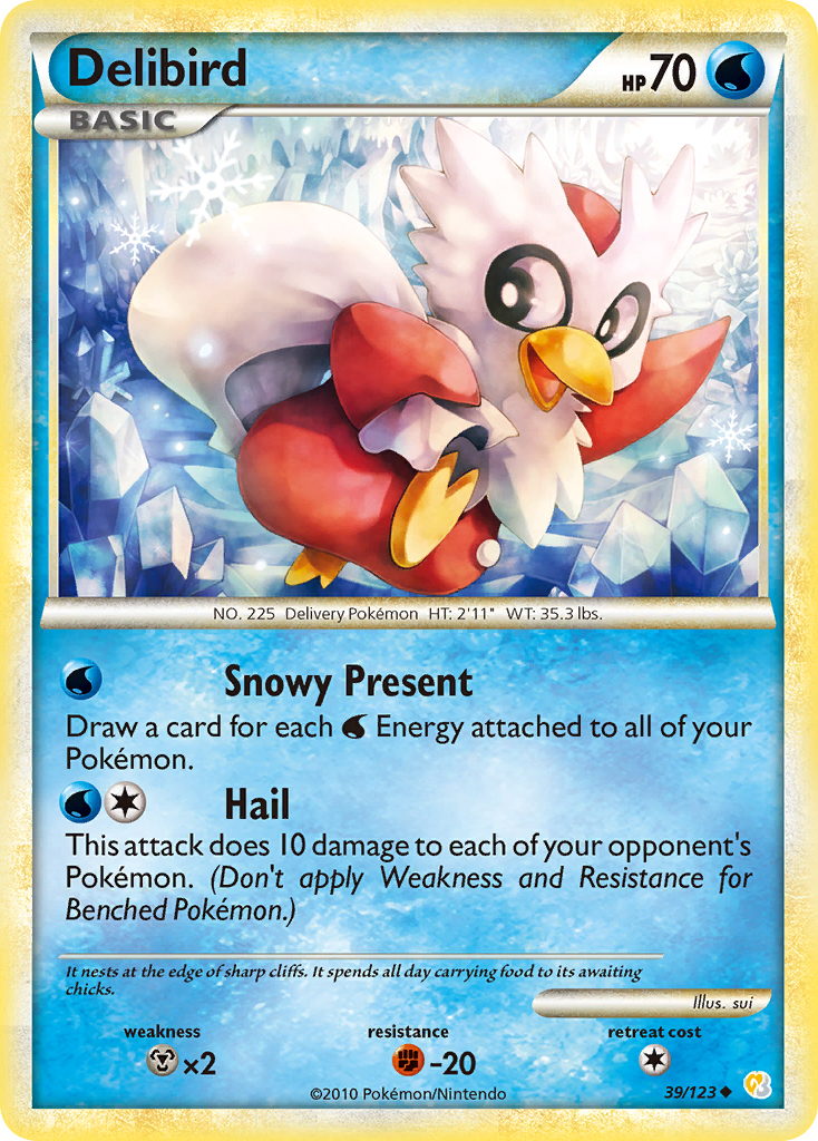 Delibird (39/123) [HeartGold & SoulSilver: Base Set] | L.A. Mood Comics and Games