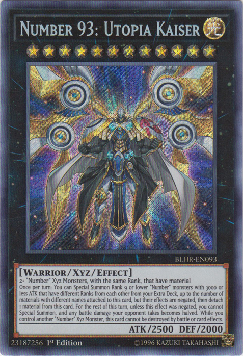 Number 93: Utopia Kaiser [BLHR-EN093] Secret Rare | L.A. Mood Comics and Games