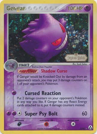 Gengar (5/92) (Stamped) [EX: Legend Maker] | L.A. Mood Comics and Games