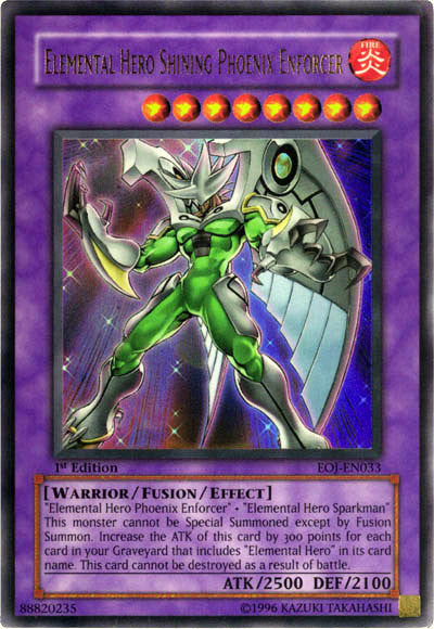 Elemental Hero Shining Phoenix Enforcer [EOJ-EN033] Ultra Rare | L.A. Mood Comics and Games