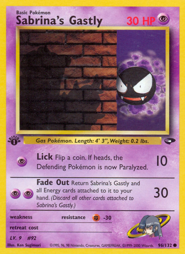 Sabrina's Gastly (96/132) [Gym Challenge 1st Edition] | L.A. Mood Comics and Games