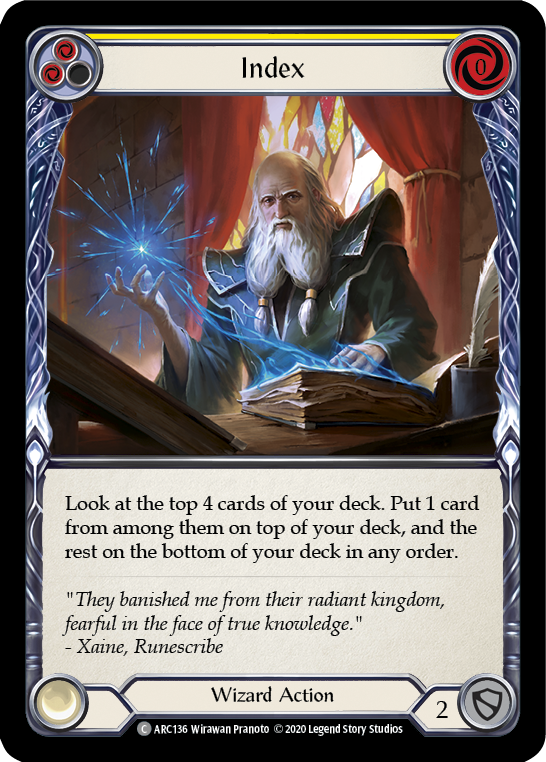 Index (Yellow) [U-ARC136] (Arcane Rising Unlimited)  Unlimited Rainbow Foil | L.A. Mood Comics and Games