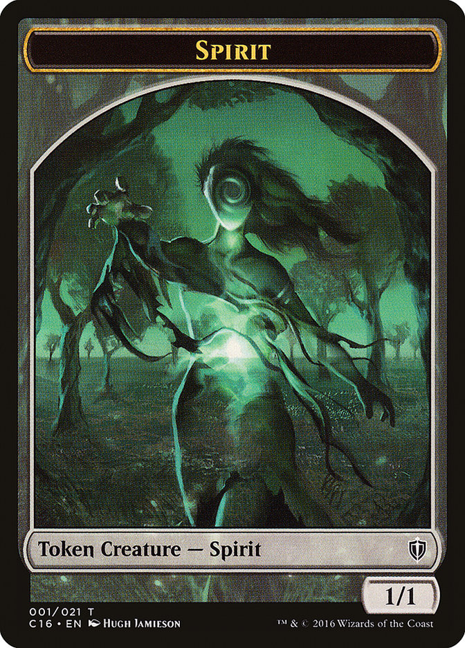 Spirit Token (001/021) [Commander 2016 Tokens] | L.A. Mood Comics and Games