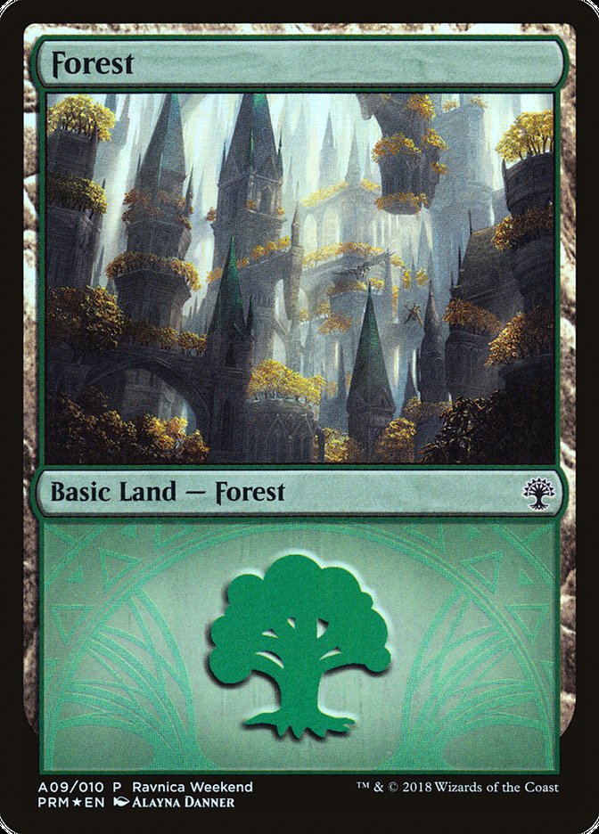 Forest (A09) [Ravnica Allegiance Ravnica Weekend] | L.A. Mood Comics and Games