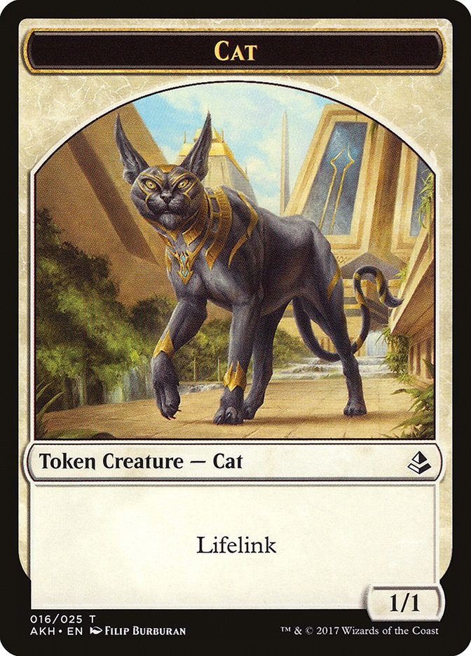 Resilient Khenra // Cat Double-Sided Token [Hour of Devastation Tokens] | L.A. Mood Comics and Games