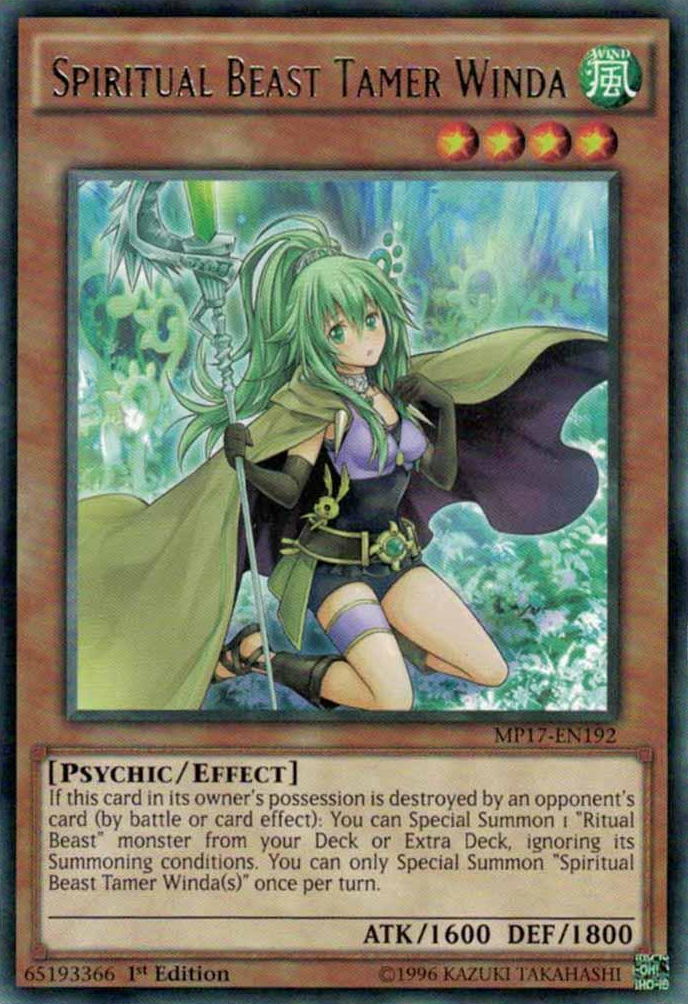 Spiritual Beast Tamer Winda [MP17-EN192] Rare | L.A. Mood Comics and Games