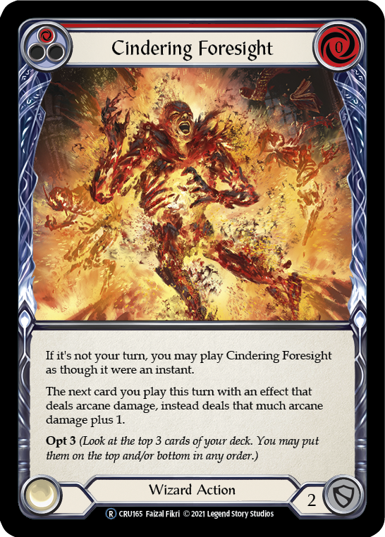 Cindering Foresight (Red) [U-CRU165] (Crucible of War Unlimited)  Unlimited Rainbow Foil | L.A. Mood Comics and Games