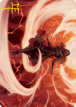 Crackle with Power Art Card (Gold-Stamped Signature) [Strixhaven: School of Mages Art Series] | L.A. Mood Comics and Games