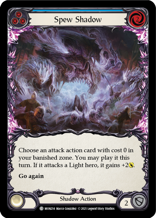 Spew Shadow (Blue) [MON214-RF] (Monarch)  1st Edition Rainbow Foil | L.A. Mood Comics and Games