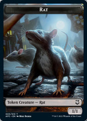 Rat // Zombie Double-Sided Token [Dungeons & Dragons: Adventures in the Forgotten Realms Commander Tokens] | L.A. Mood Comics and Games