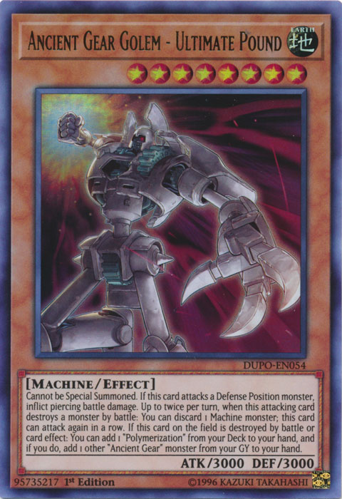 Ancient Gear Golem - Ultimate Pound [DUPO-EN054] Ultra Rare | L.A. Mood Comics and Games