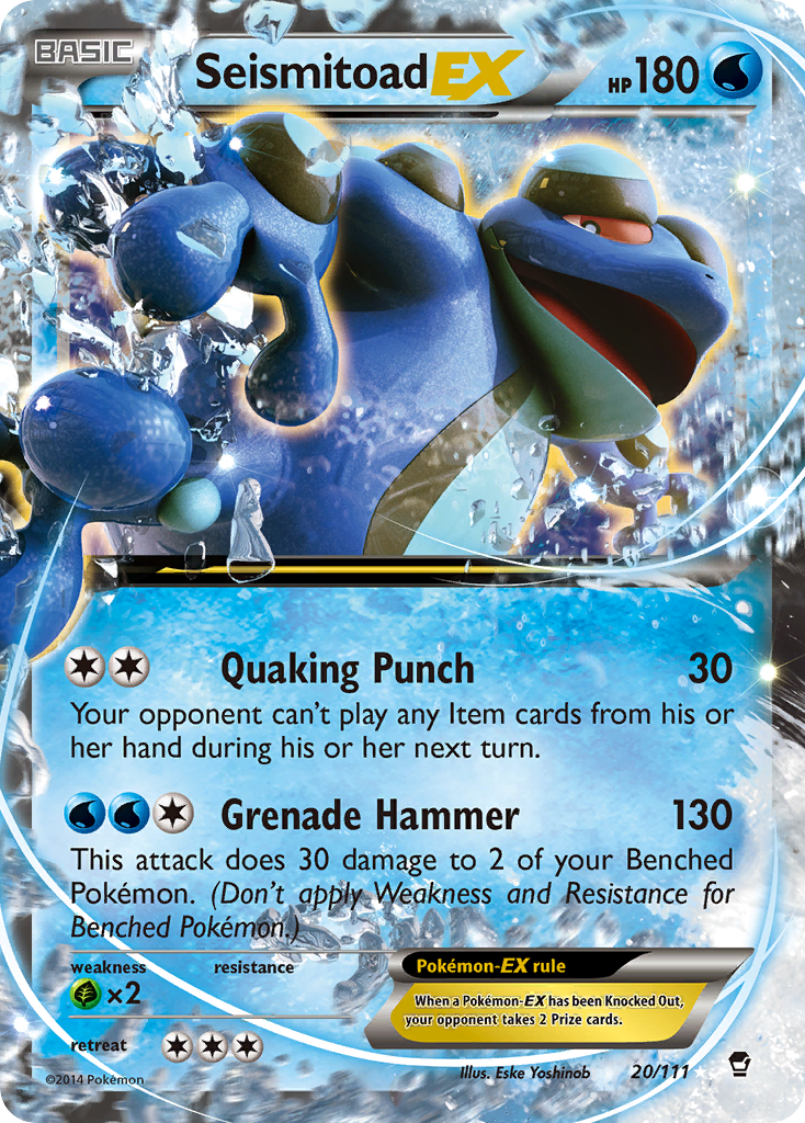 Seismitoad EX (20/111) [XY: Furious Fists] | L.A. Mood Comics and Games
