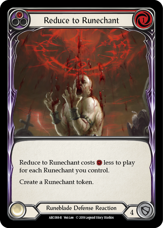 Reduce to Runechant (Red) [ARC088-R] (Arcane Rising)  1st Edition Rainbow Foil | L.A. Mood Comics and Games