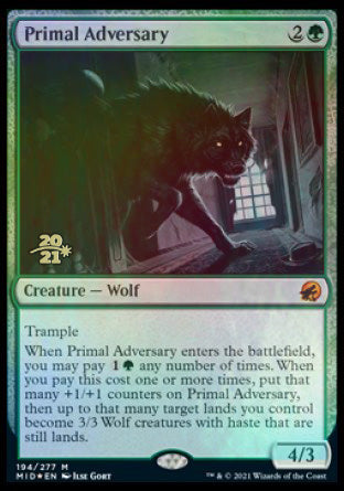 Primal Adversary [Innistrad: Midnight Hunt Prerelease Promos] | L.A. Mood Comics and Games