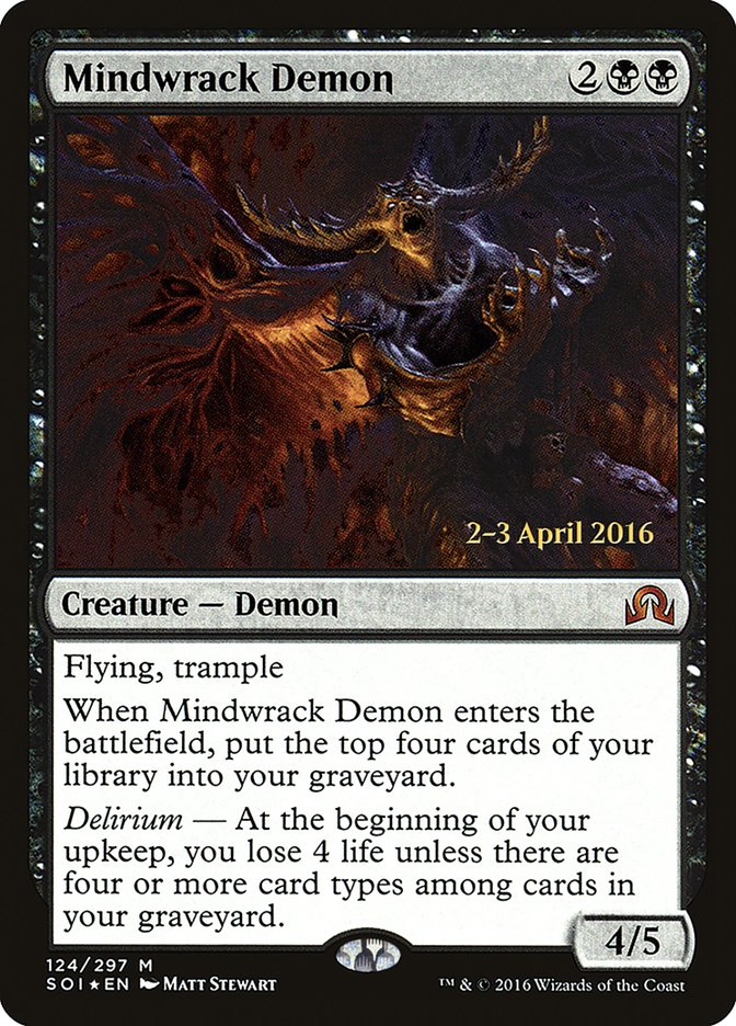 Mindwrack Demon [Shadows over Innistrad Prerelease Promos] | L.A. Mood Comics and Games