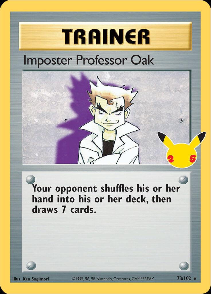 Imposter Professor Oak (73/102) [Celebrations: 25th Anniversary - Classic Collection] | L.A. Mood Comics and Games