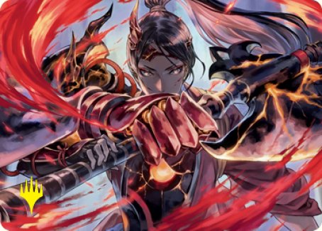 Risona, Asari Commander Art Card (Gold-Stamped Signature) [Kamigawa: Neon Dynasty Art Series] | L.A. Mood Comics and Games