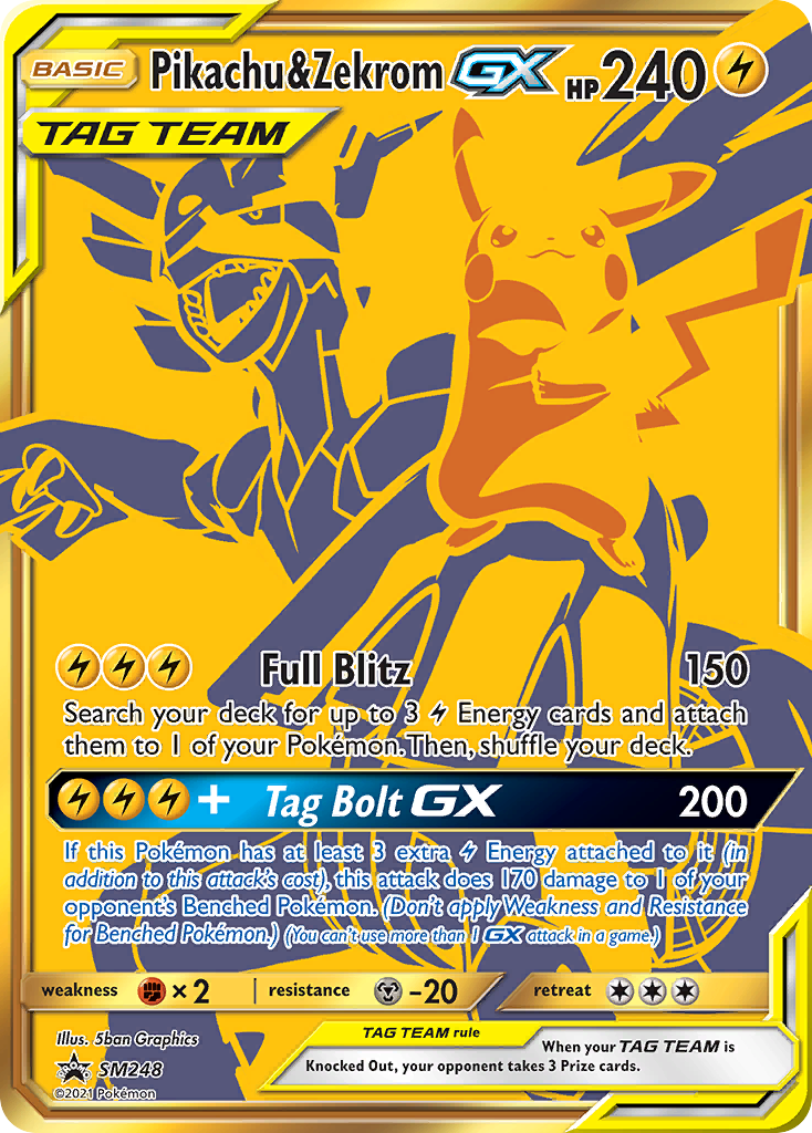 Pikachu & Zekrom GX (SM248) (Jumbo Card) [Sun & Moon: Black Star Promos] | L.A. Mood Comics and Games