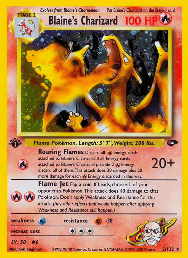 Blaine's Charizard (2/132) [Gym Challenge 1st Edition] | L.A. Mood Comics and Games
