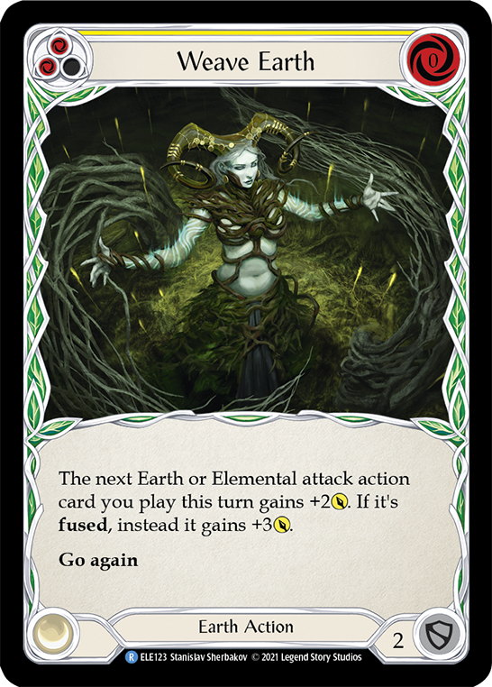 Weave Earth (Yellow) [ELE123] (Tales of Aria)  1st Edition Rainbow Foil | L.A. Mood Comics and Games
