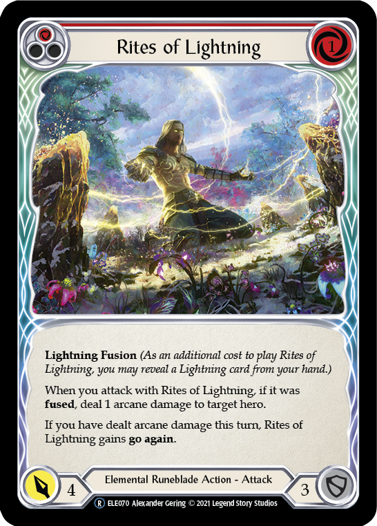 Rites of Lightning (Red) [U-ELE070] (Tales of Aria Unlimited)  Unlimited Rainbow Foil | L.A. Mood Comics and Games