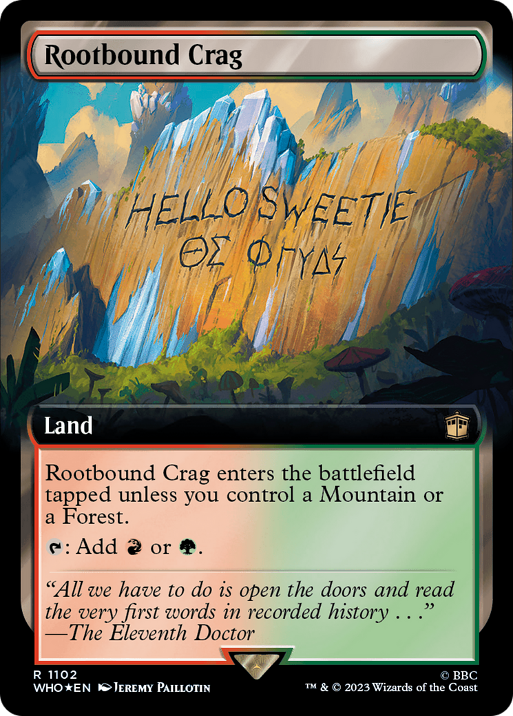 Rootbound Crag (Extended Art) (Surge Foil) [Doctor Who] | L.A. Mood Comics and Games