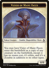 Vizier of Many Faces // Zombie Double-Sided Token [Amonkhet Tokens] | L.A. Mood Comics and Games
