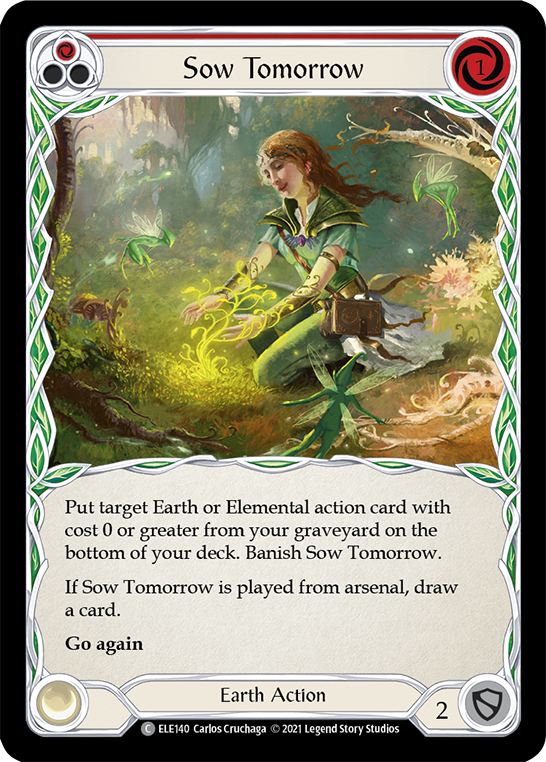 Sow Tomorrow (Red) [ELE140] (Tales of Aria)  1st Edition Rainbow Foil | L.A. Mood Comics and Games