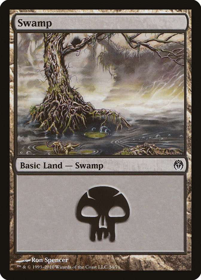 Swamp (34) [Duel Decks: Phyrexia vs. the Coalition] | L.A. Mood Comics and Games