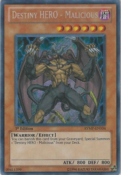 Destiny HERO - Malicious [RYMP-EN034] Secret Rare | L.A. Mood Comics and Games