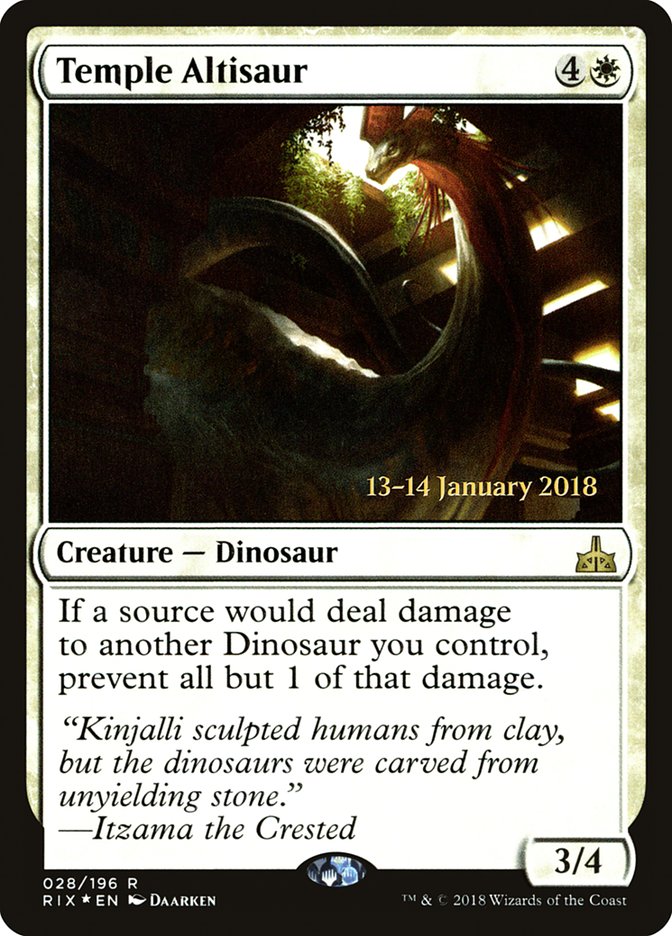 Temple Altisaur [Rivals of Ixalan Prerelease Promos] | L.A. Mood Comics and Games