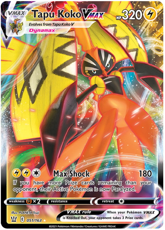 Tapu Koko VMAX (051/163) [Sword & Shield: Battle Styles] | L.A. Mood Comics and Games