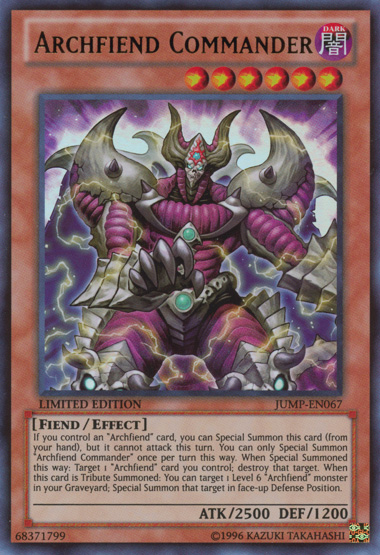 Archfiend Commander [JUMP-EN067] Ultra Rare | L.A. Mood Comics and Games