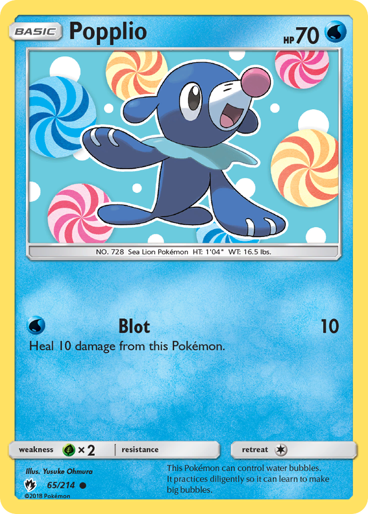 Popplio (65/214) [Sun & Moon: Lost Thunder] | L.A. Mood Comics and Games