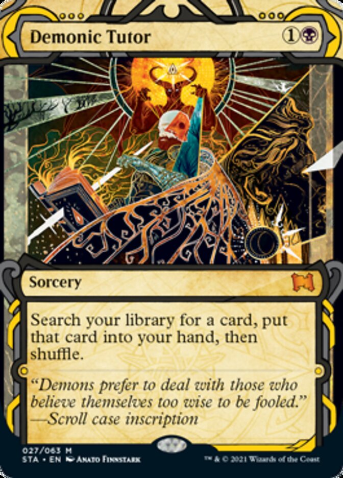 Demonic Tutor (Foil Etched) [Strixhaven: School of Mages Mystical Archive] | L.A. Mood Comics and Games