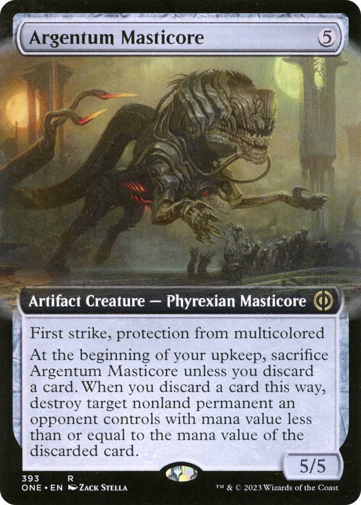 Argentum Masticore (Extended Art) [Phyrexia: All Will Be One] | L.A. Mood Comics and Games