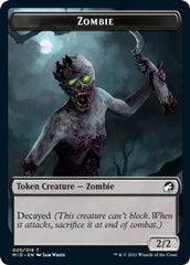 Zombie // Zombie Double-Sided Token (005 MIC/005 MID) [Innistrad: Midnight Hunt Commander Tokens] | L.A. Mood Comics and Games