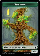 Saproling // Rhino Double-Sided Token [Ravnica Remastered Tokens] | L.A. Mood Comics and Games