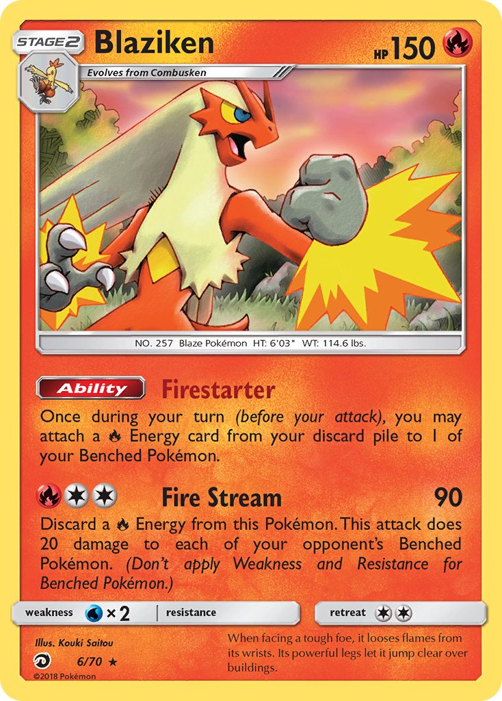 Blaziken (6/70) (Theme Deck Exclusive) [Sun & Moon: Dragon Majesty] | L.A. Mood Comics and Games